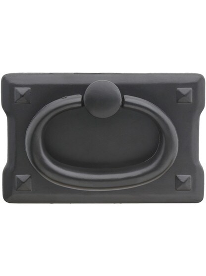 Small Mission Style Drawer Pull in Matte Black.